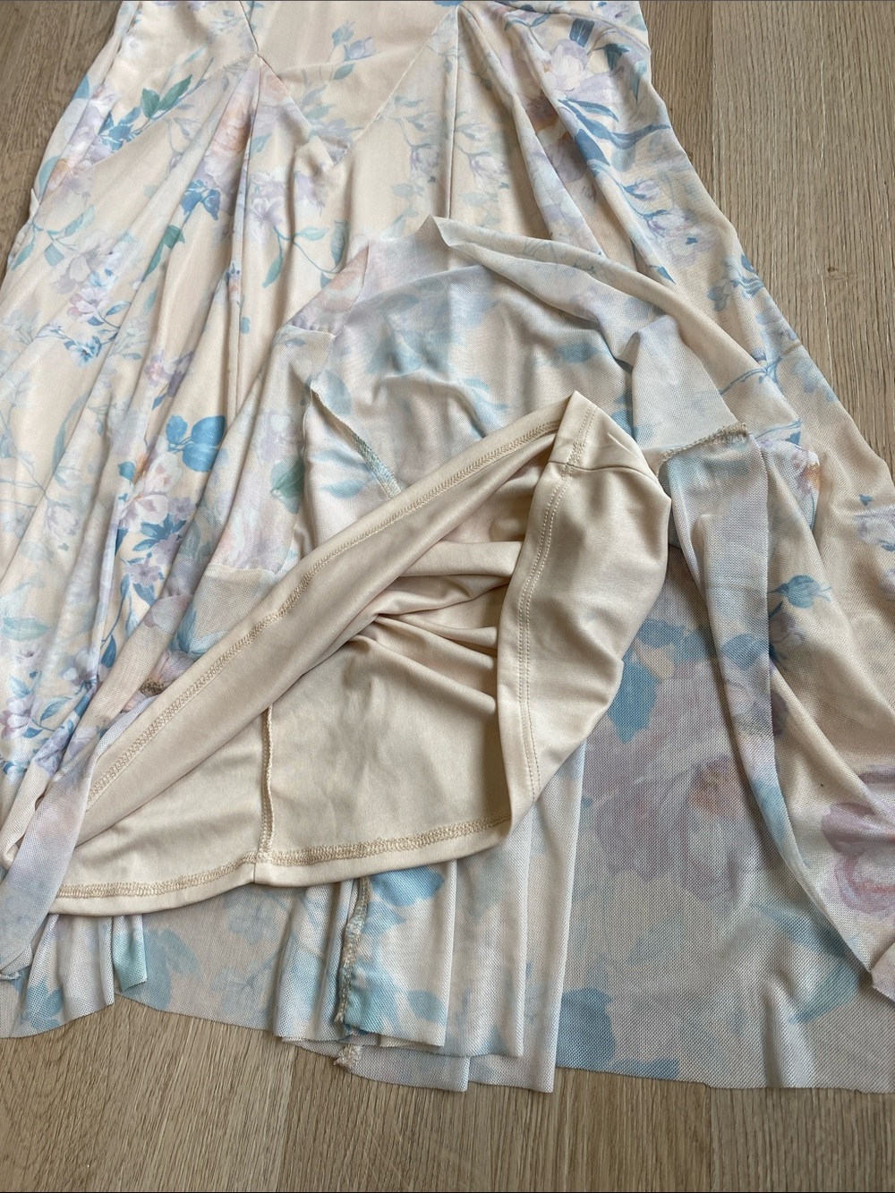 Eliane Rose Floral Mesh Maxi Dress XS NWT Romantic Drop Waist - Picture 8 of 12